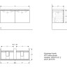 Тумба под двойную раковину GEBERIT ACANTO 500,613.JL.2 120 см
